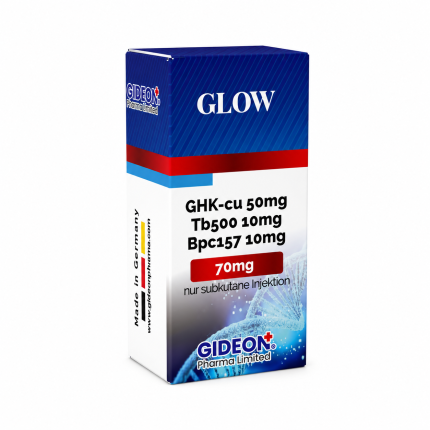 GLOW 70mg peptide blend GHK-Cu TB500 BPC157 by Gideon Pharma
